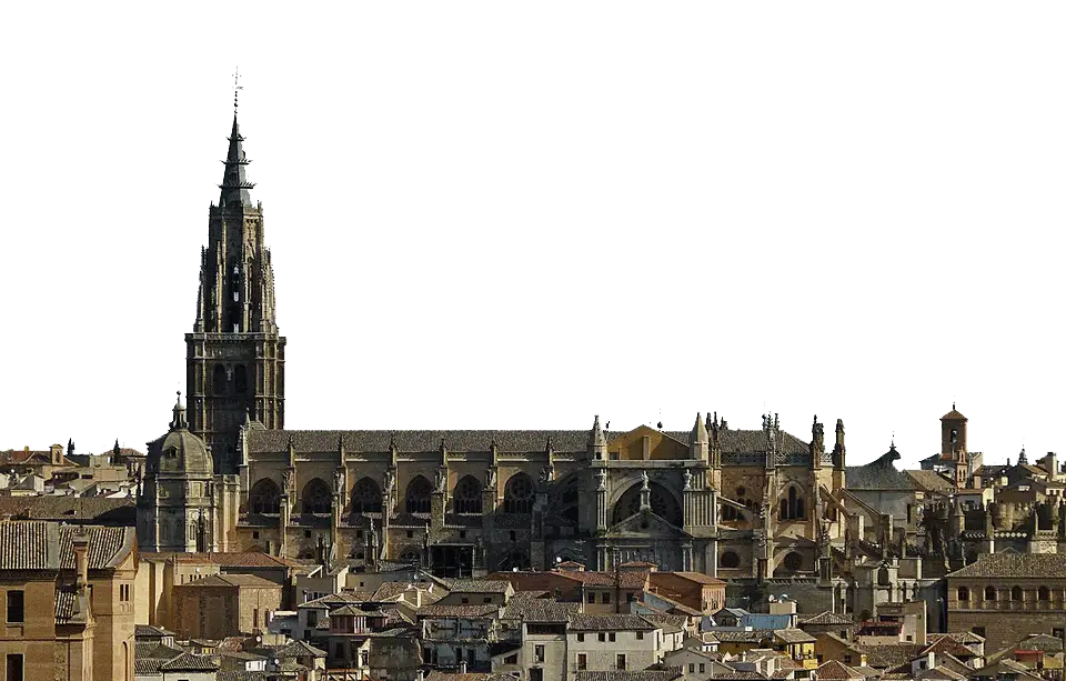 Gothic Cathedral in Historical Cityscape