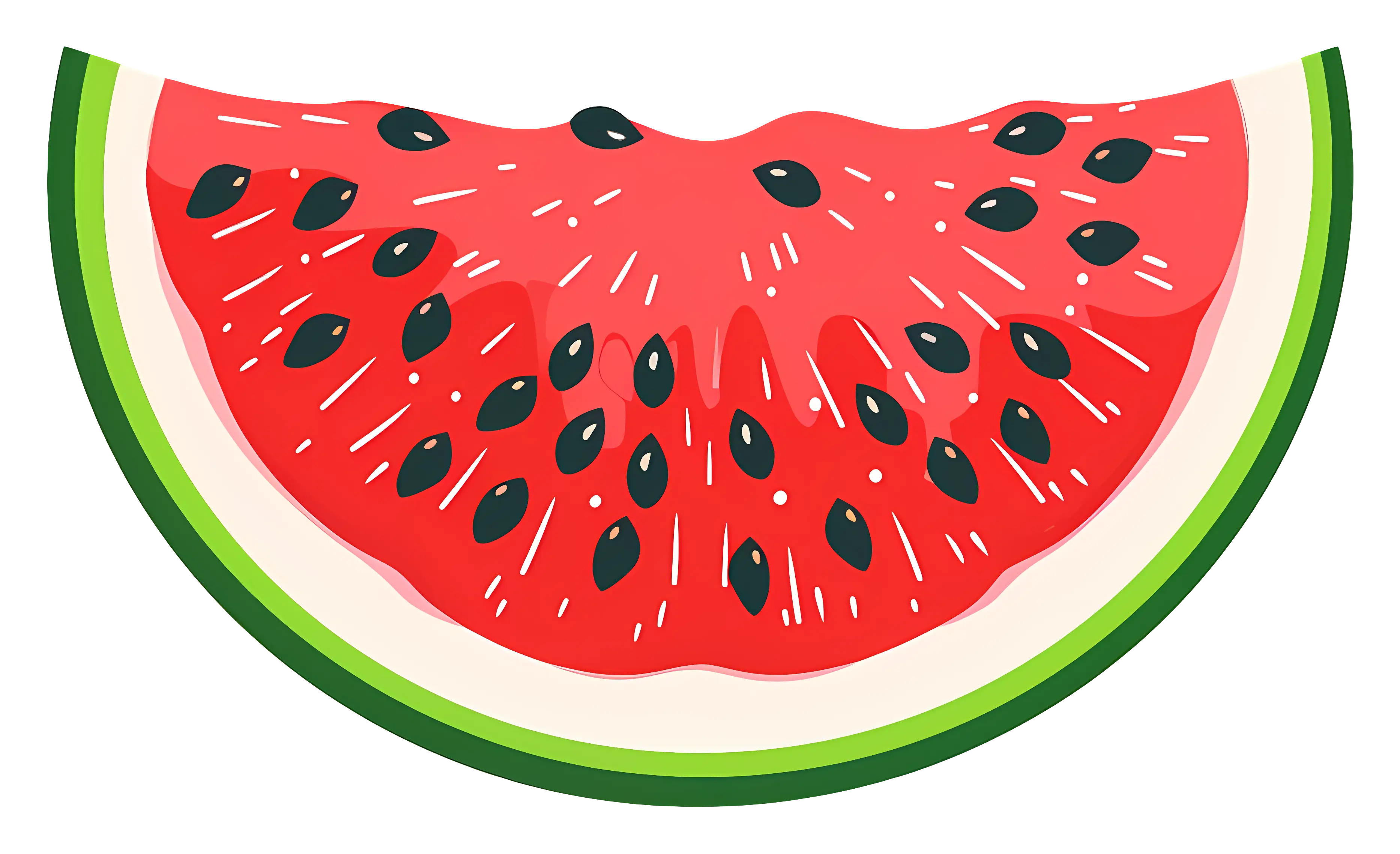 Illustration of a Watermelon Slice