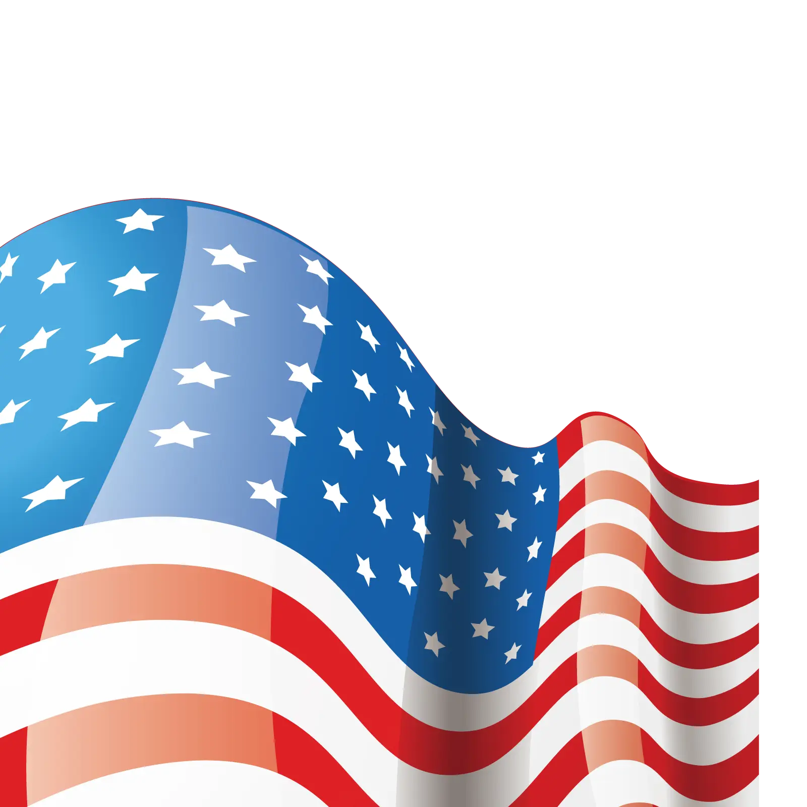 Waving Illustration of the American Flag