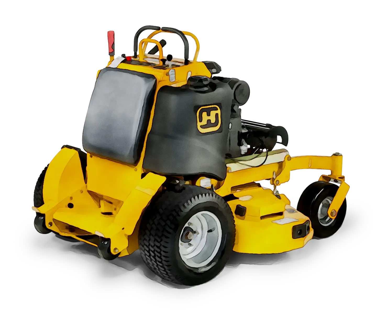 Heavy Duty Yellow Ride-On Lawn Mower