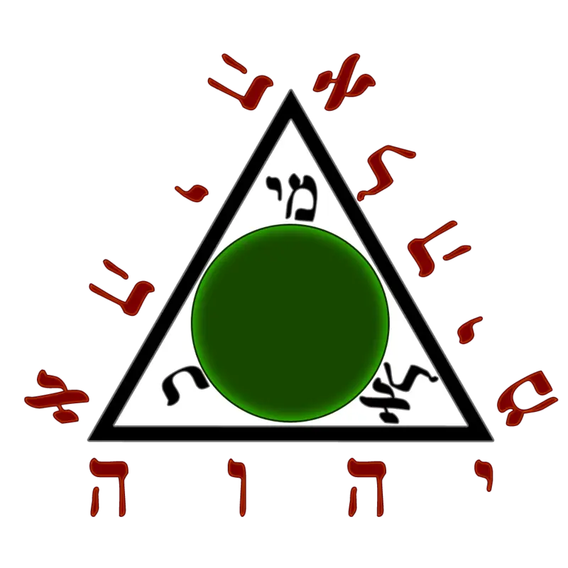 Mystic Triangle Symbol with Letters