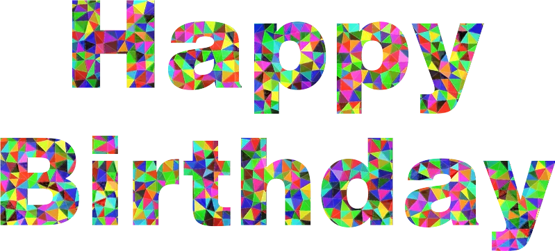Colorful Happy Birthday Text Design