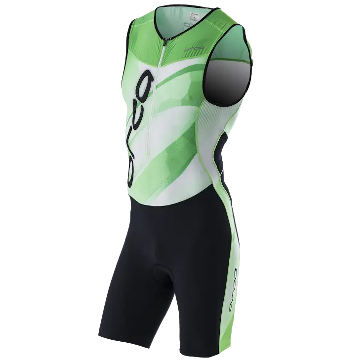 Green and Black Triathlon Suit