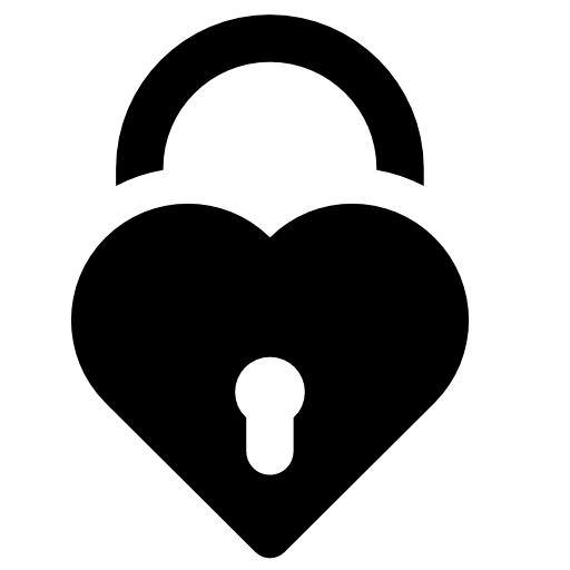 Heart Lock Icon for Security and Love