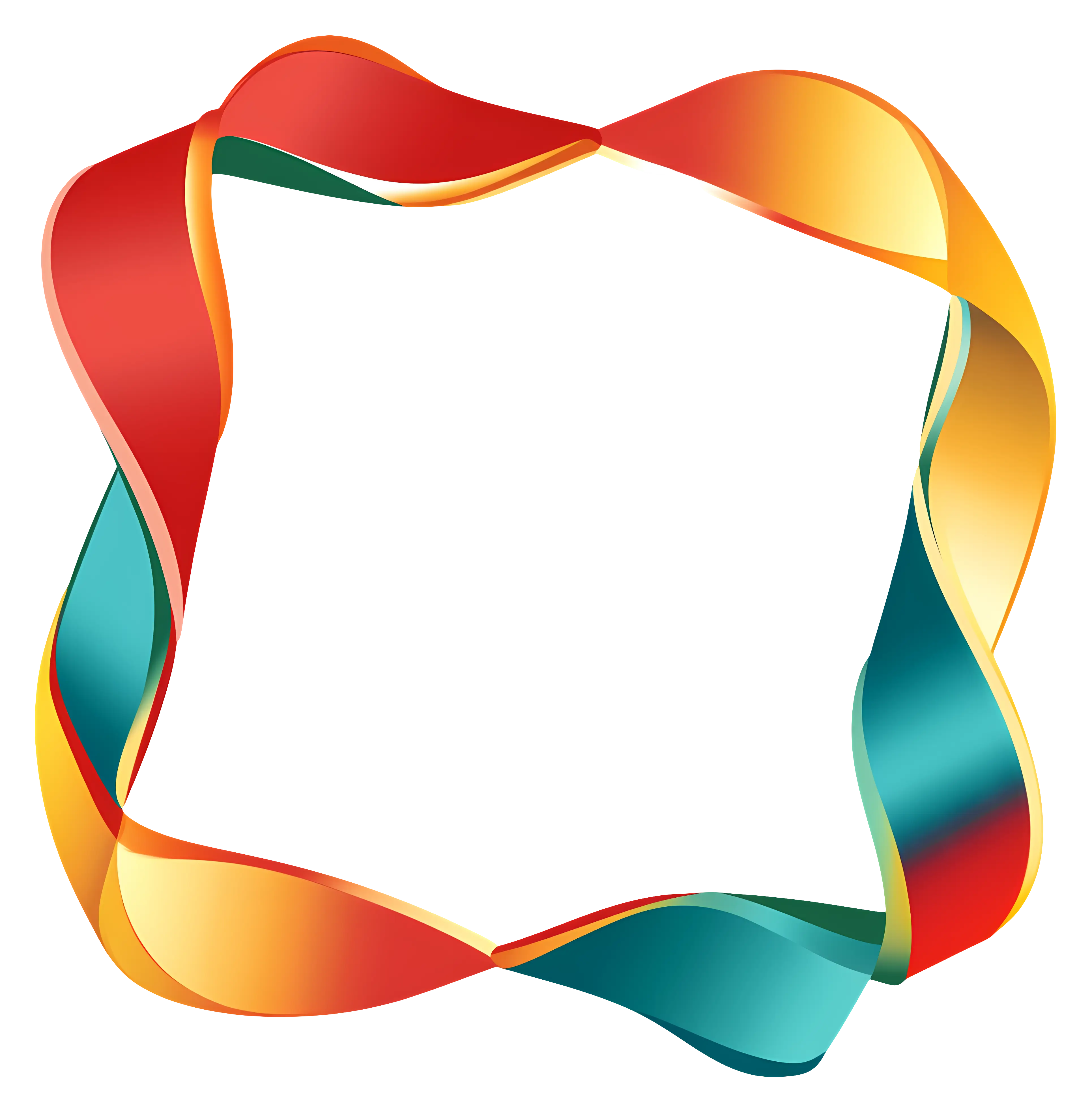 Colorful Ribbon Frame Design