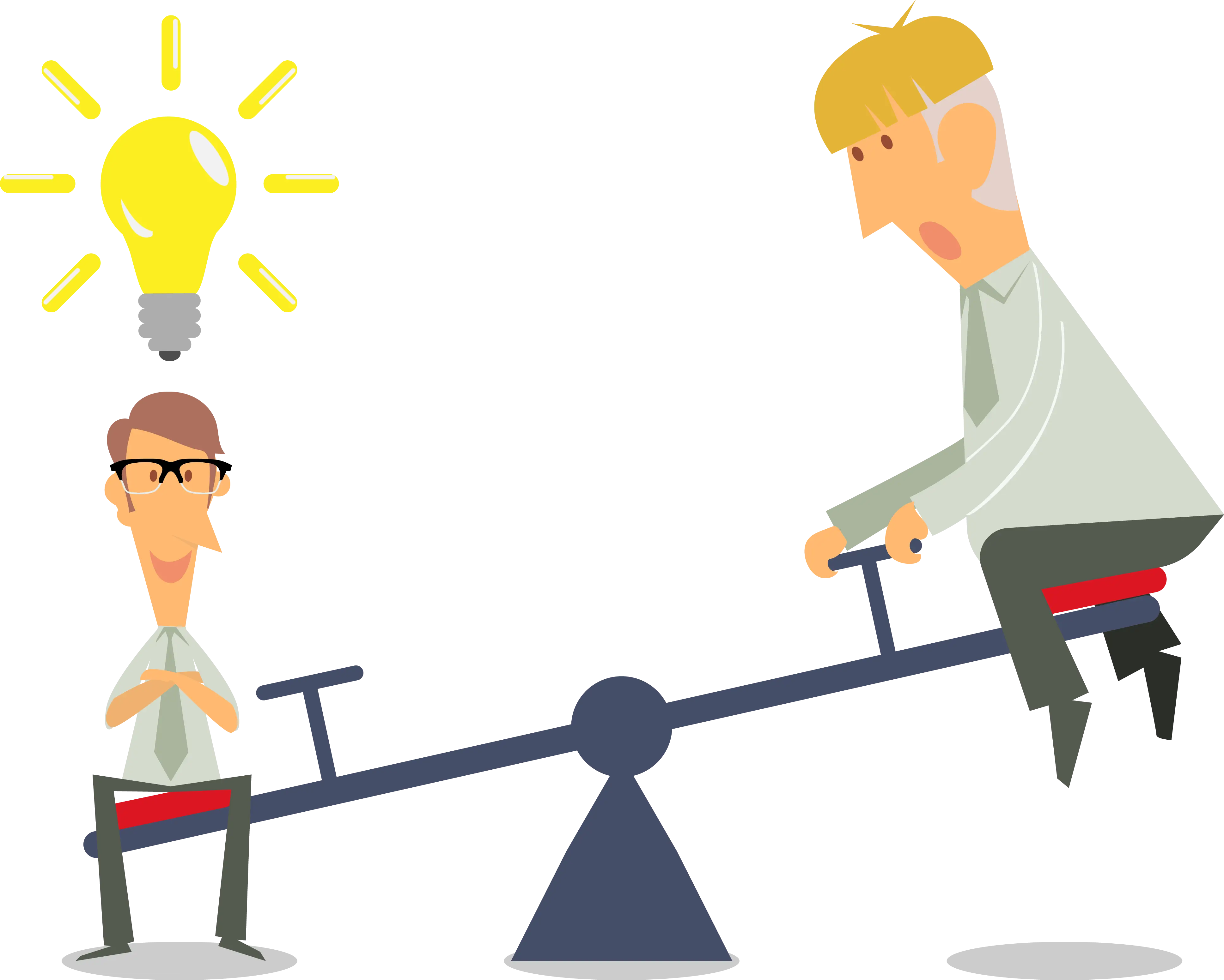 Seesaw with People and Idea