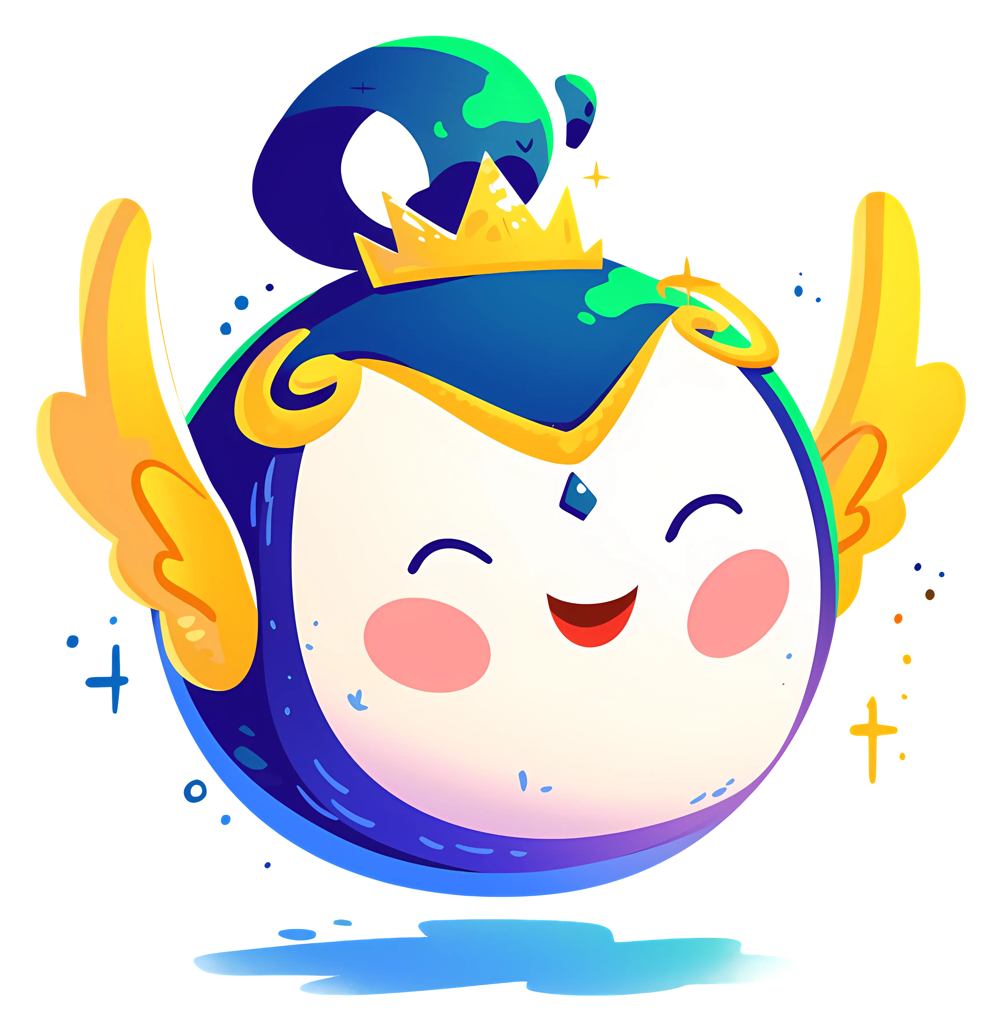 Joyful Crowned Character
