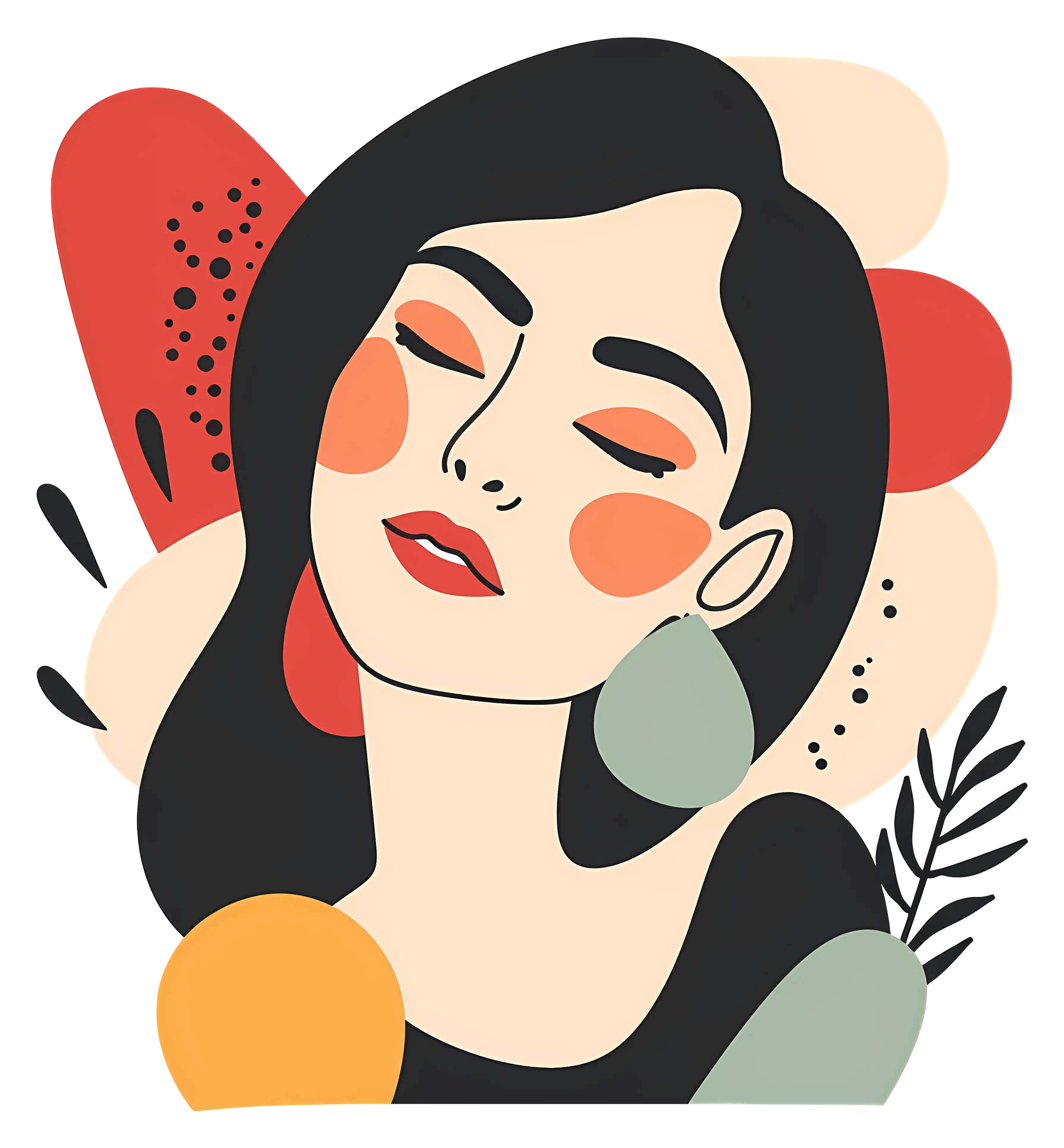 Abstract Art of a Stylized Woman