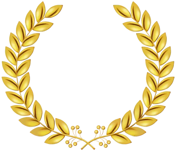 Golden Laurel Wreath Symbol