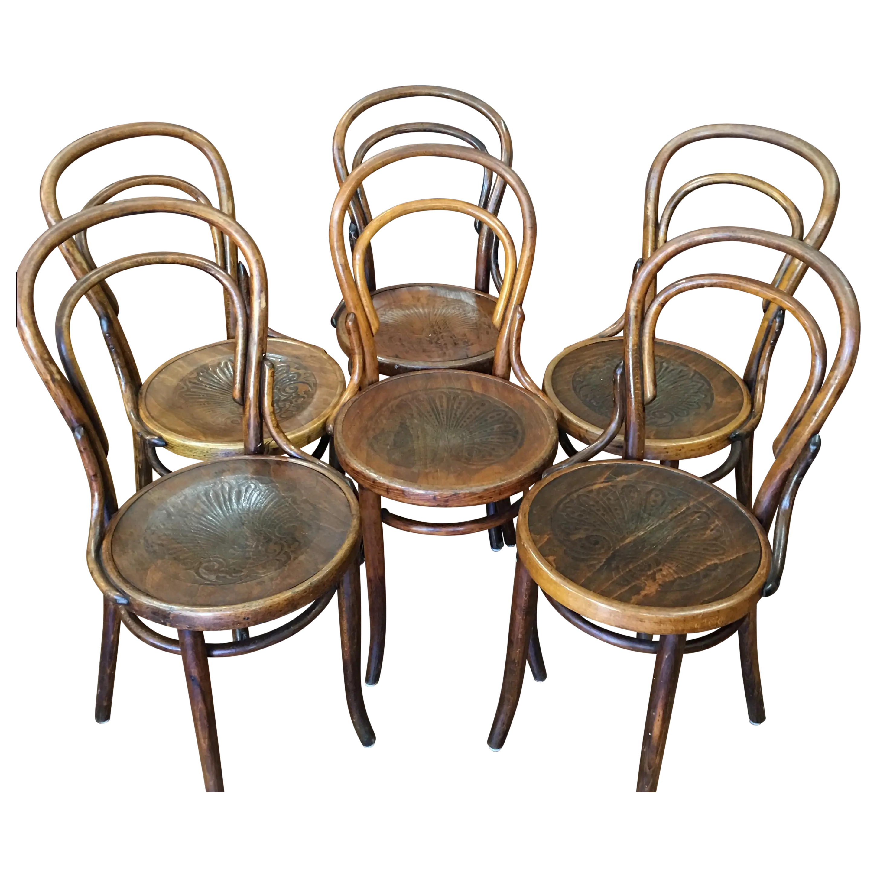 Set of Vintage Wooden Chairs