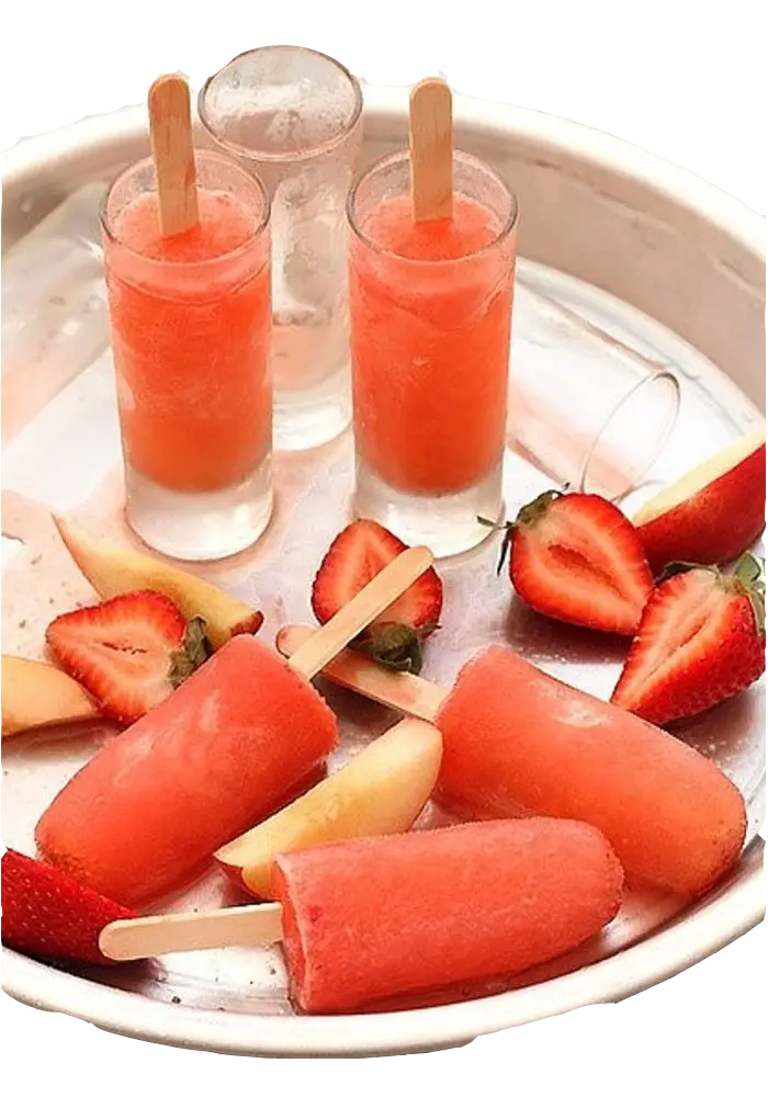 Strawberry popsicles