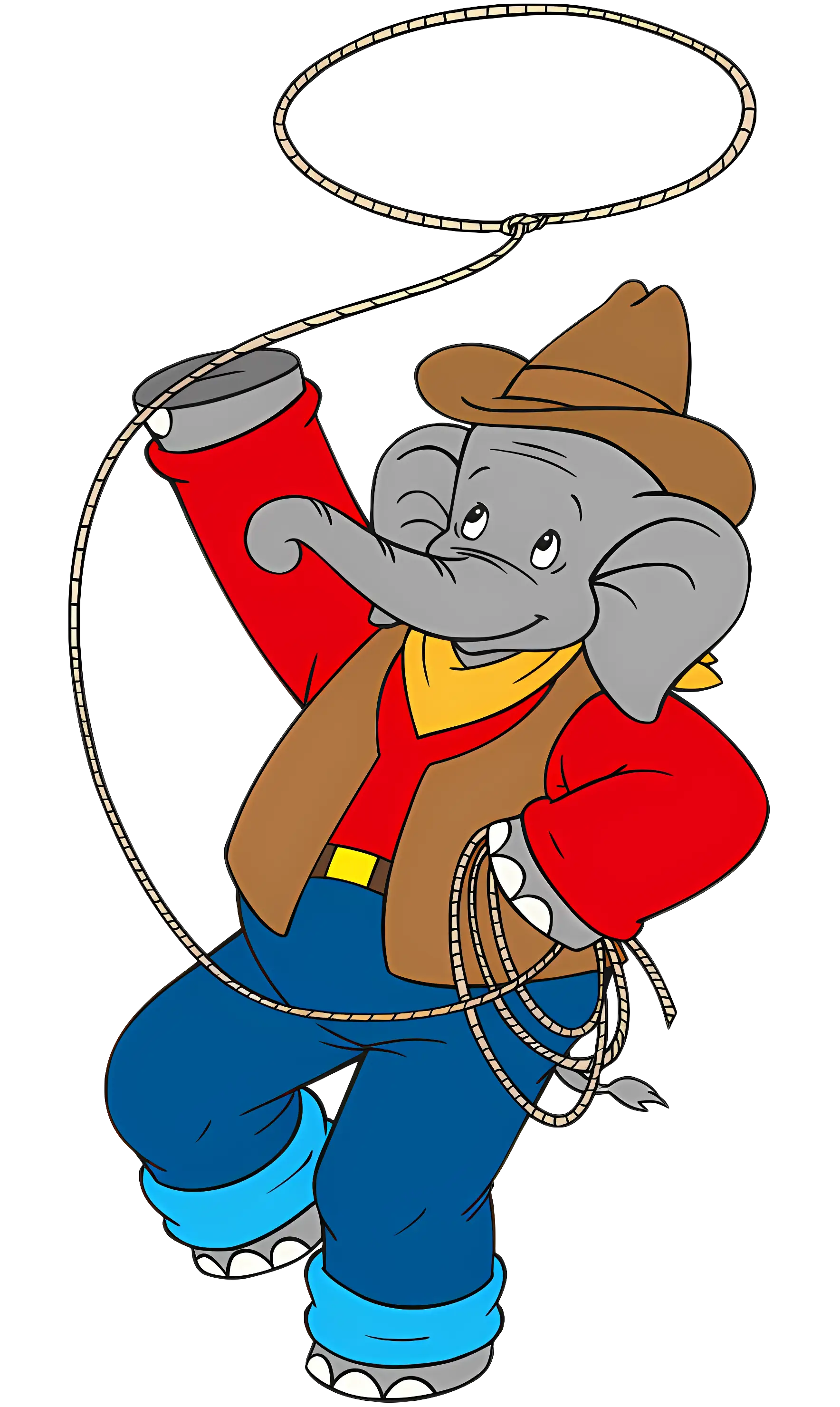Elephant Cowboy with Lasso