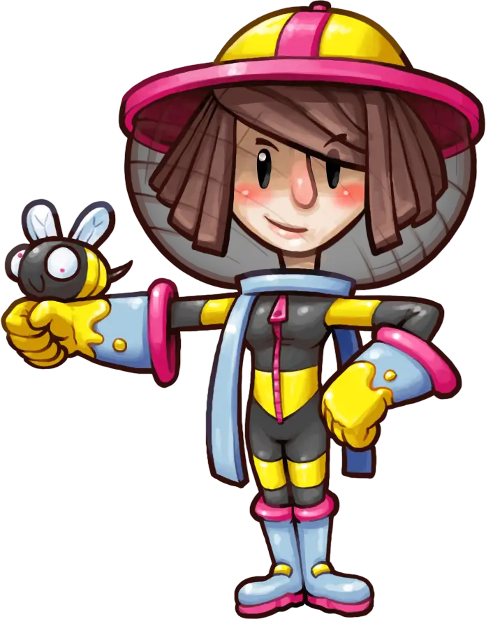 Girl in Bee Costume with Bee