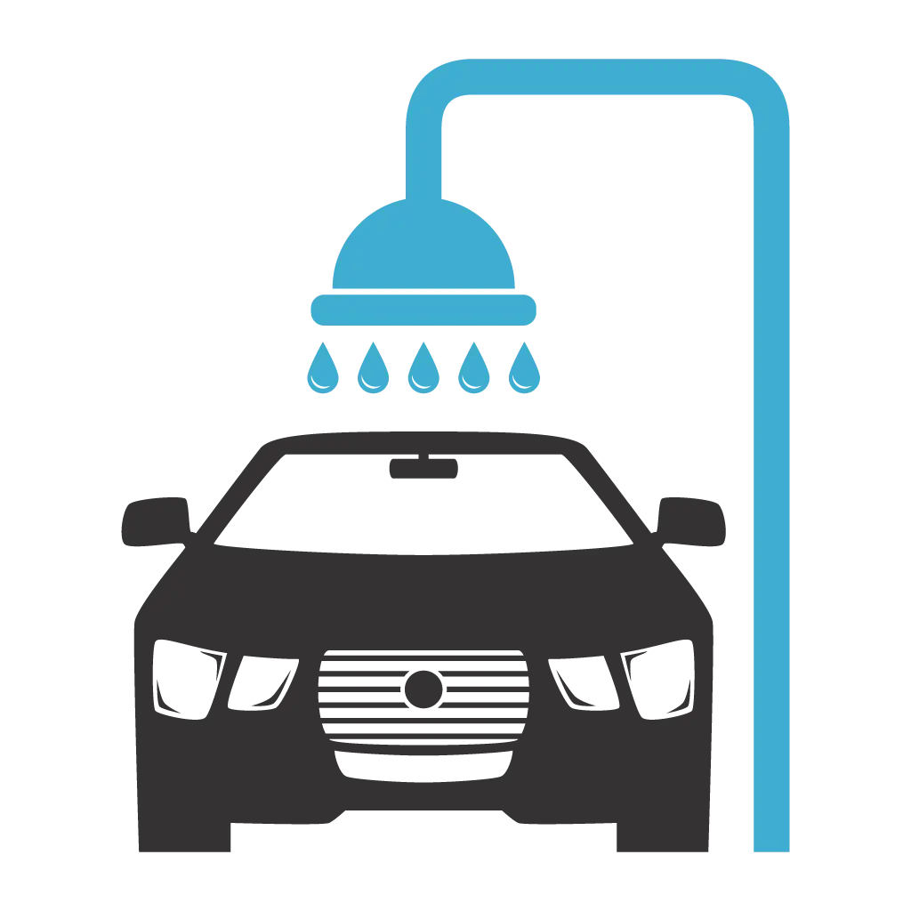 Car Wash Icon with Shower