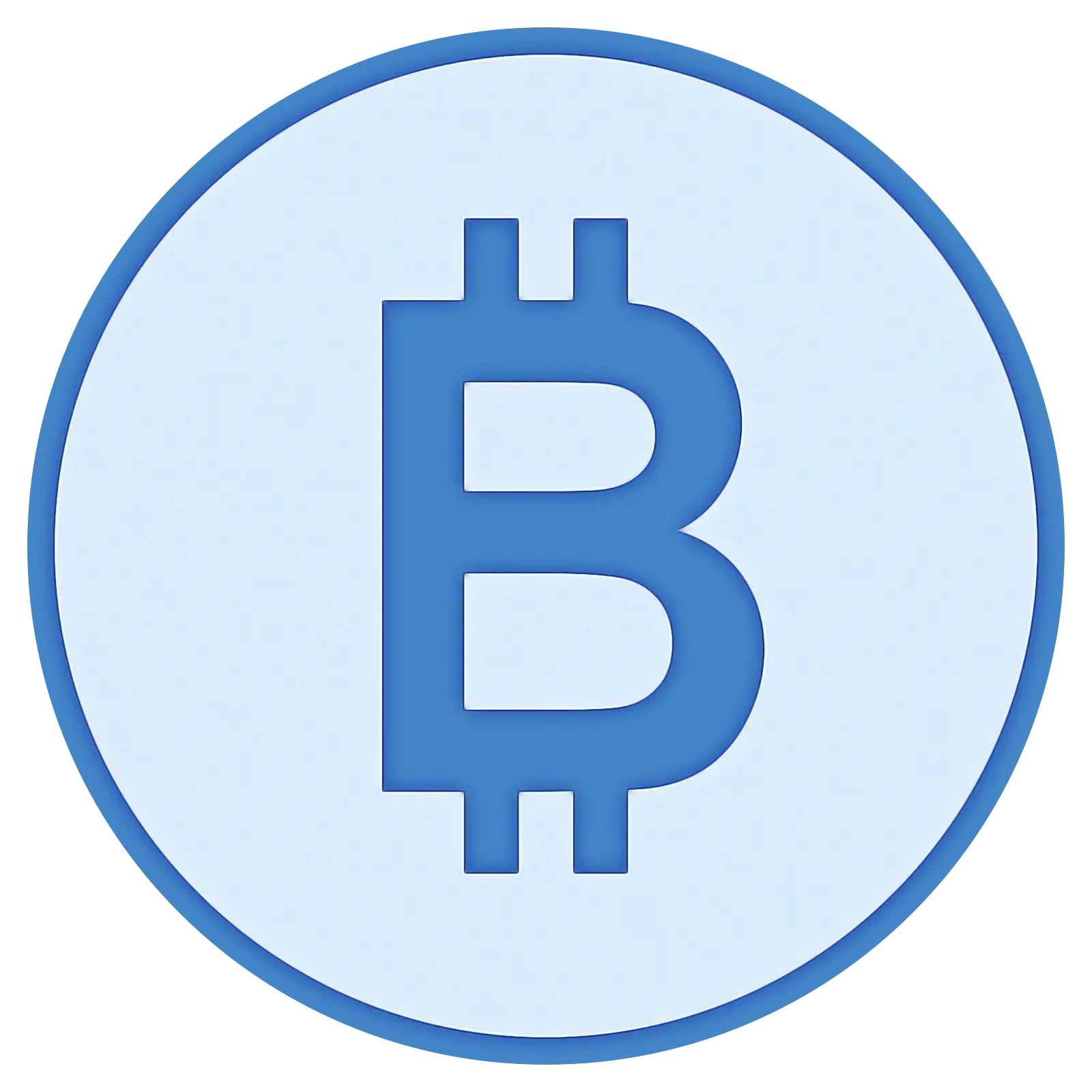 Blue Bitcoin Symbol Logo