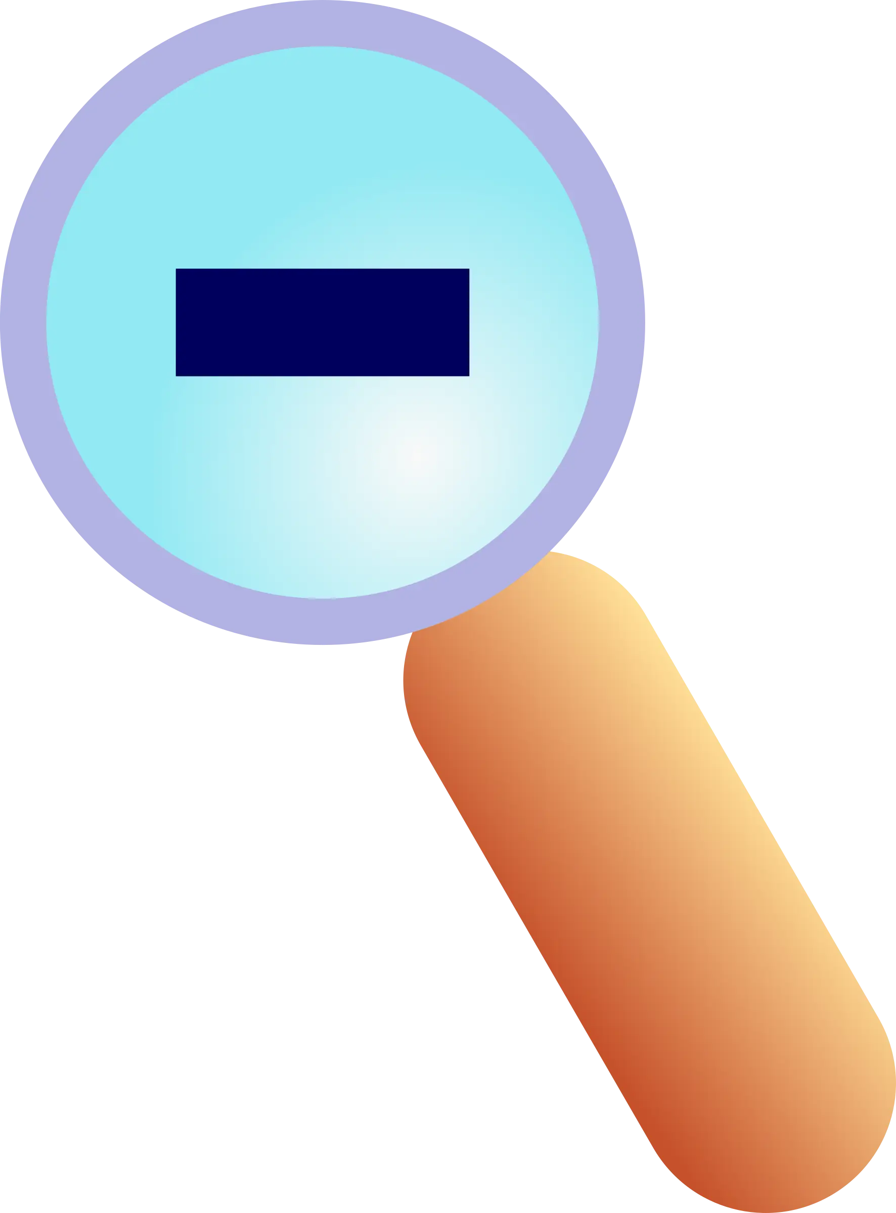 Magnifying Glass with Zoom Out Symbol