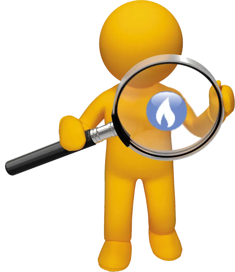 Yellow Character Holding Magnifying Glass