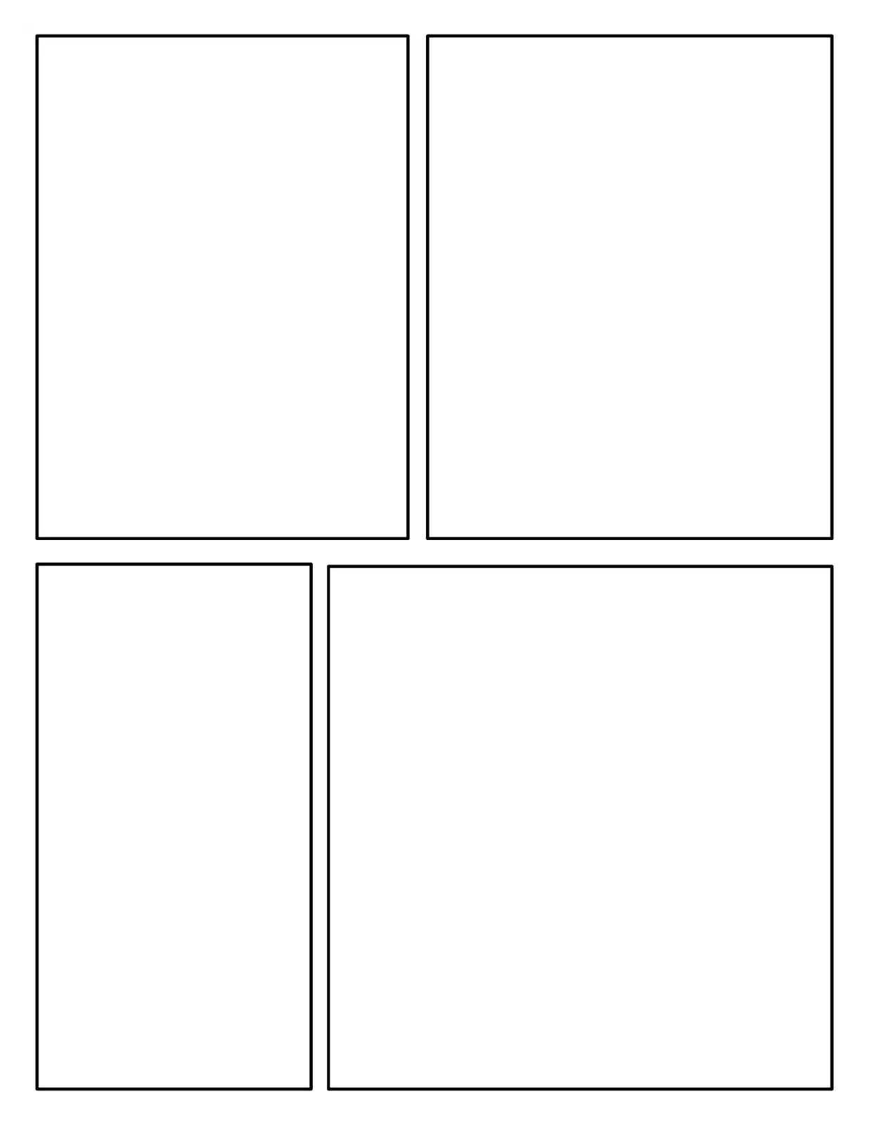 Photo Collage Template with Four Frames