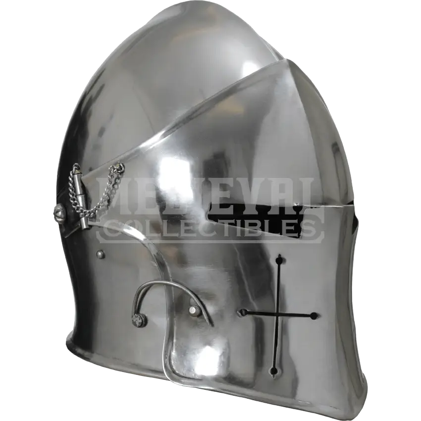Shiny Medieval Helmet with Cross