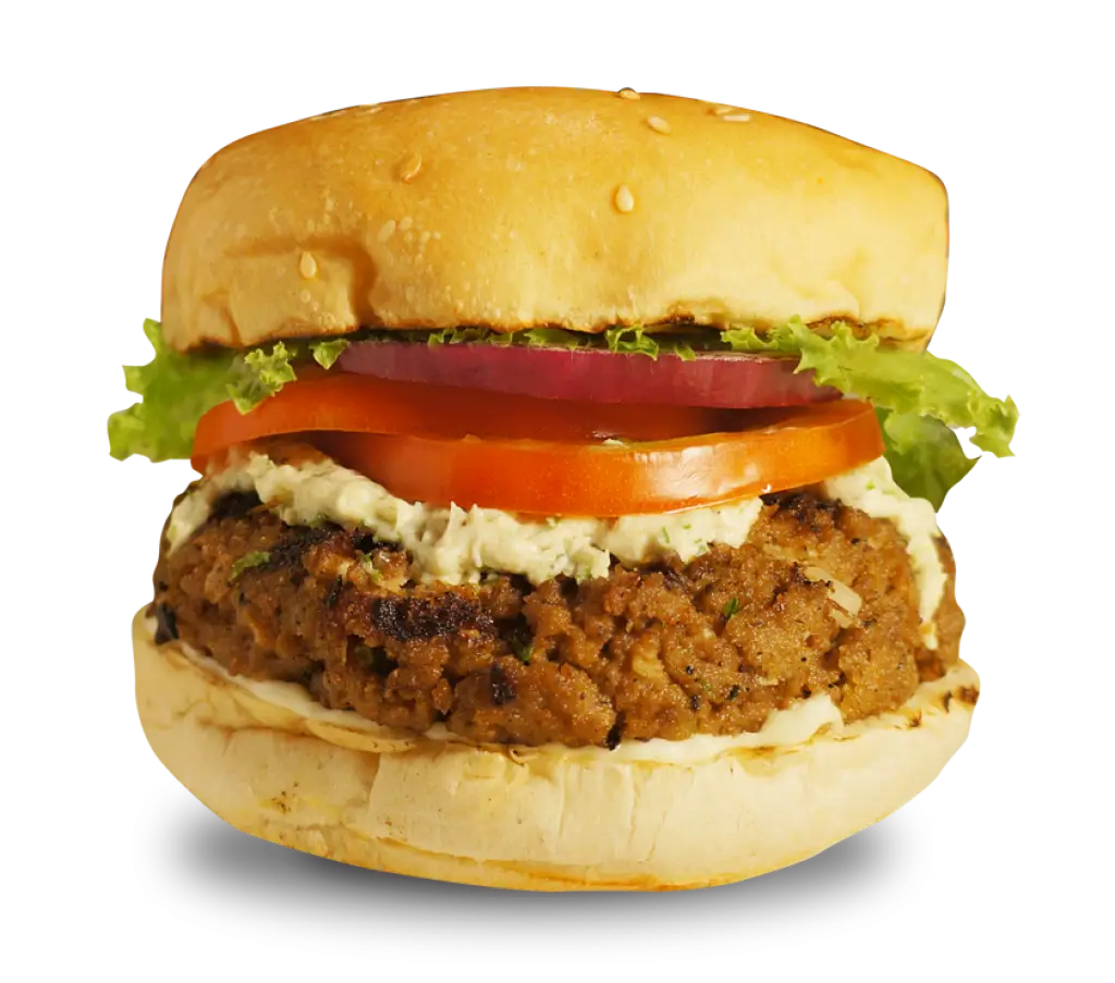 Delicious Veggie Burger with Fresh Ingredients