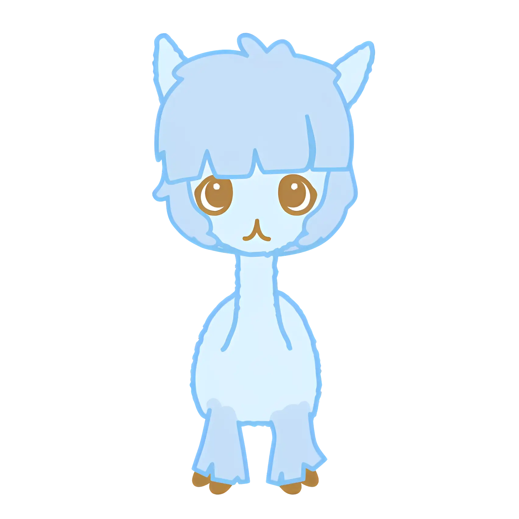 Cute Blue Cartoon Animal
