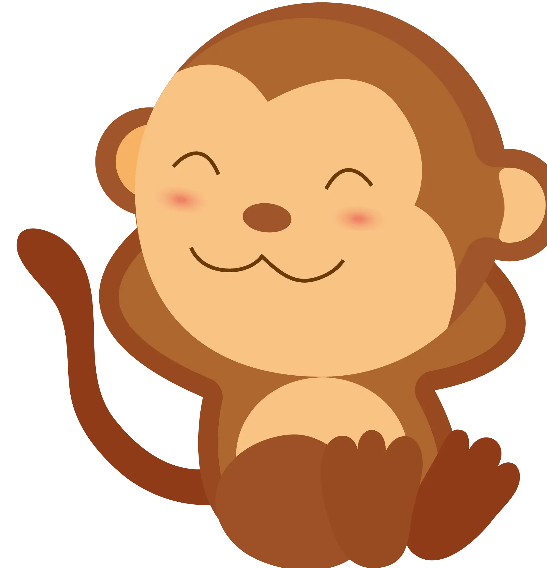 Cute Smiling Monkey Cartoon