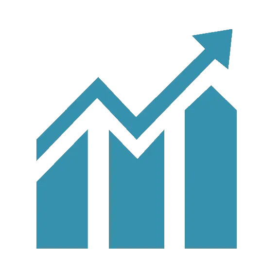 Blue Upward Trend Graph
