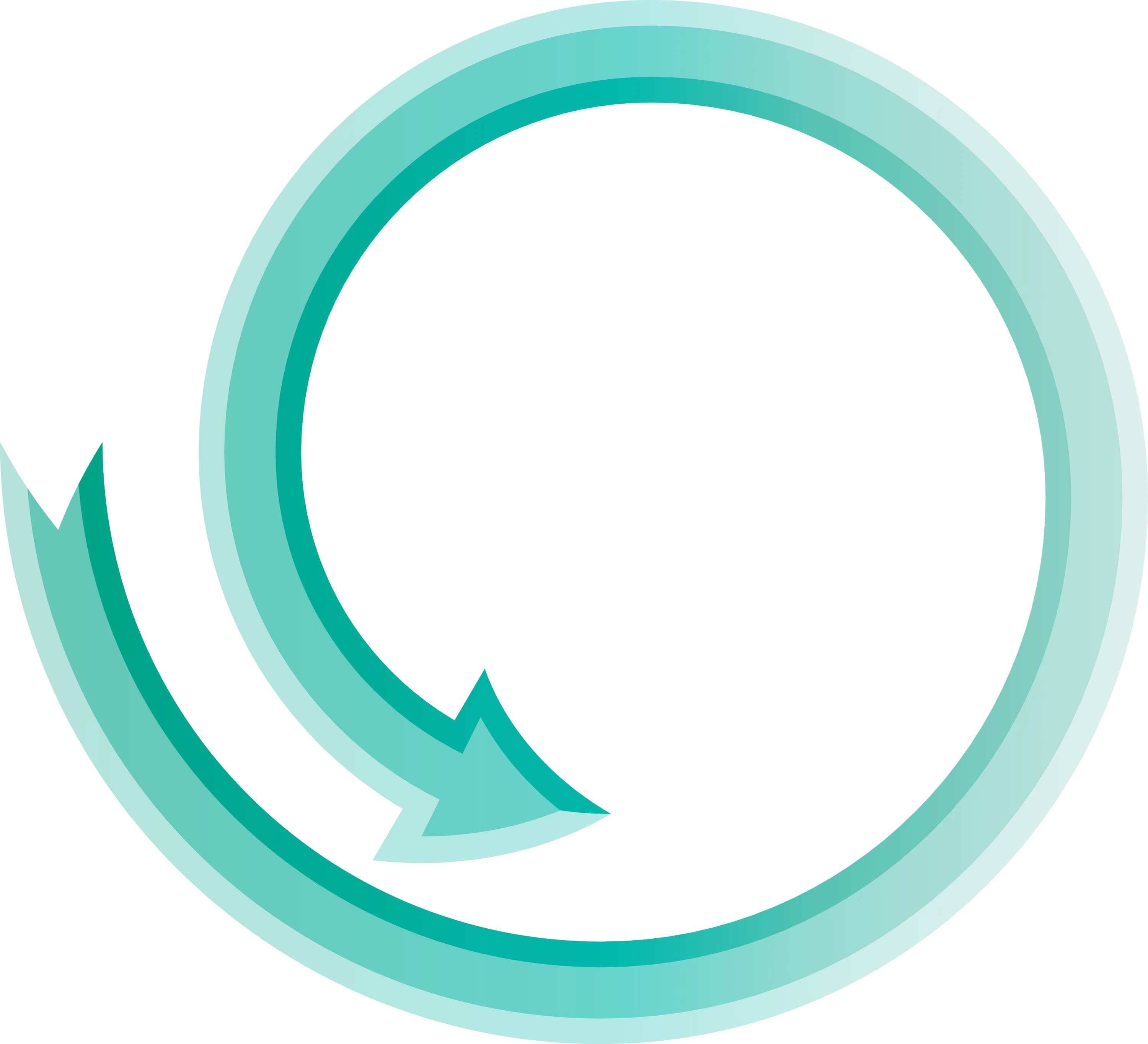 Teal Circular Arrow Loop