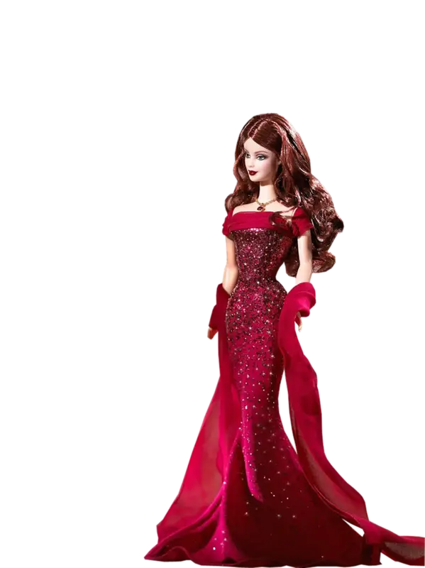 Elegant Doll in Red Dress