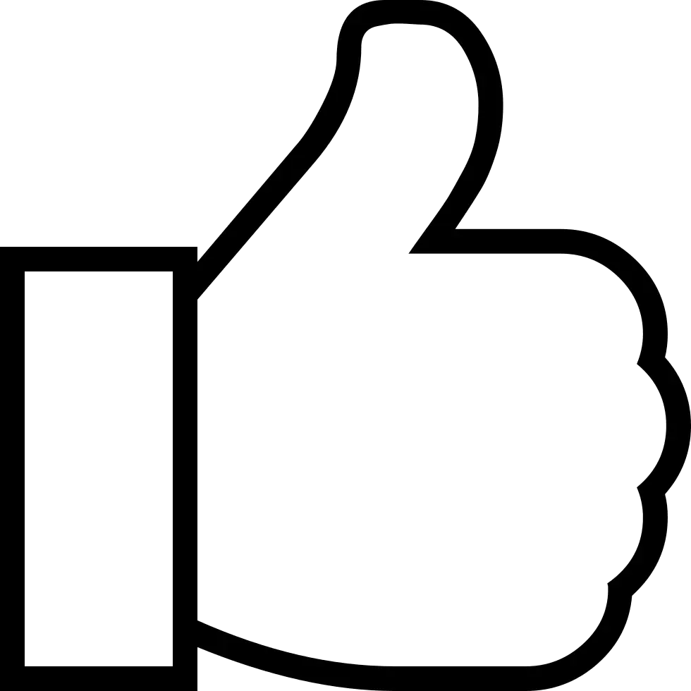 Thumbs-Up Sign Icon for Approval