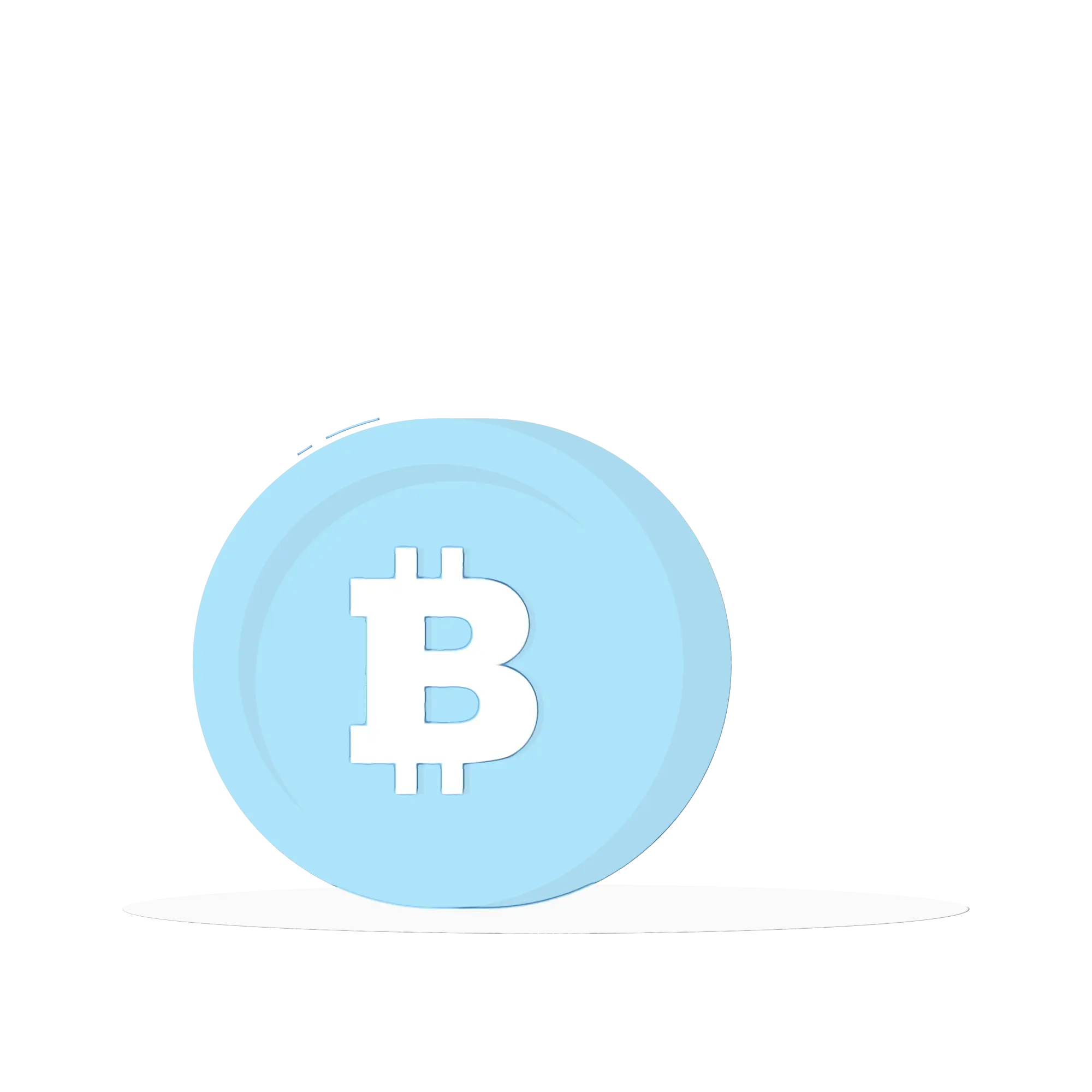 Blue Bitcoin Cryptocurrency Icon