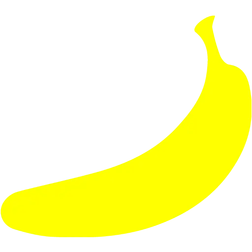 Bright Yellow Banana Illustration