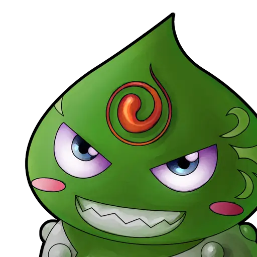 Angry Green Cartoon Character