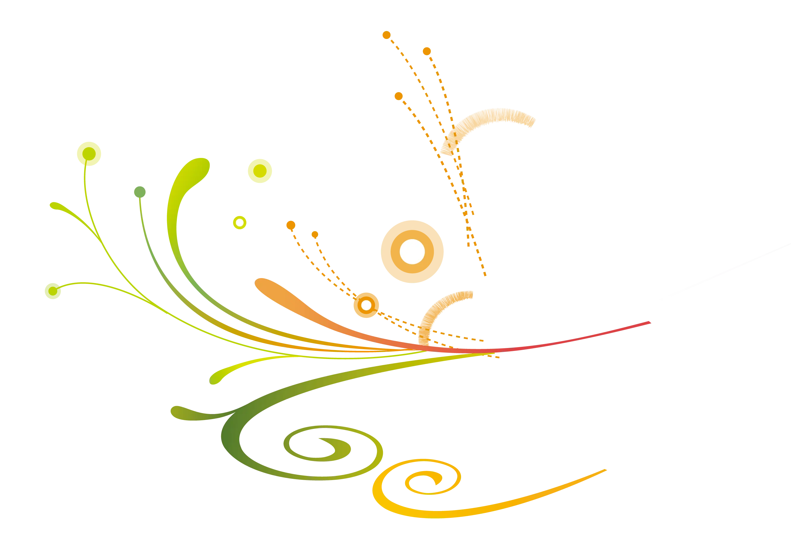Abstract Colorful Flourish Design Illustration