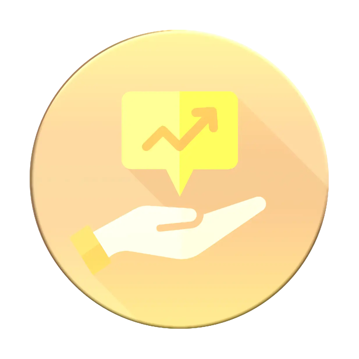 Business Growth Icon with Arrow