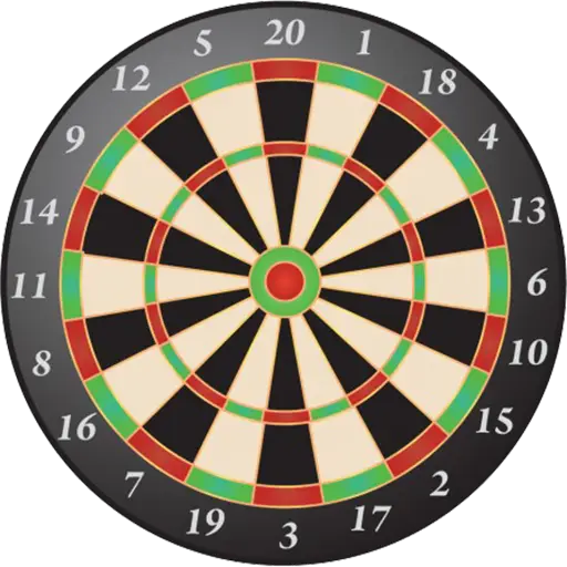 Dartboard with Bullseye for Indoor Games