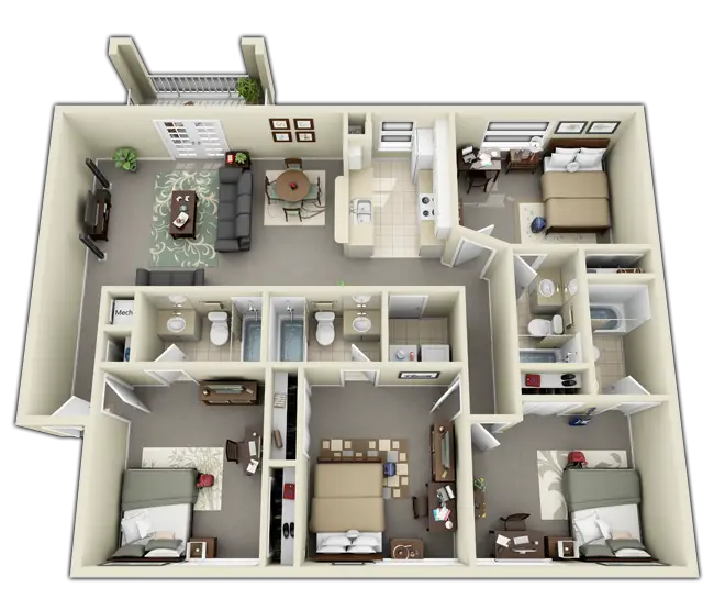 3D Floor Plan Design for Interiors