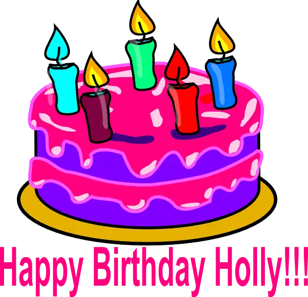 Colorful Birthday Cake with Candles