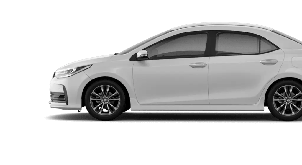 White Modern Sedan Car on Display