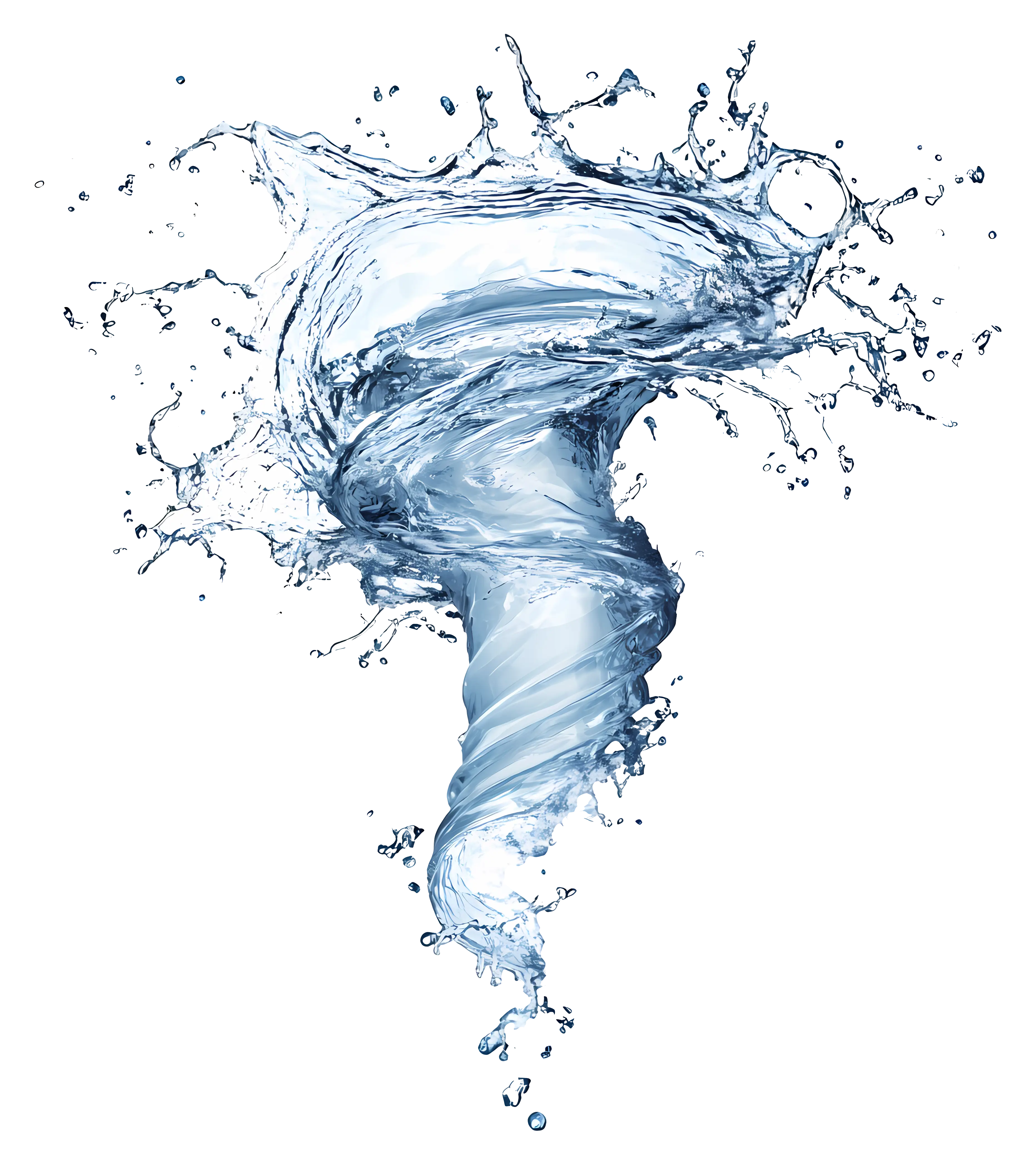 Dynamic Water Tornado Splash Illustration