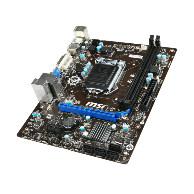 Computer Motherboard with Components