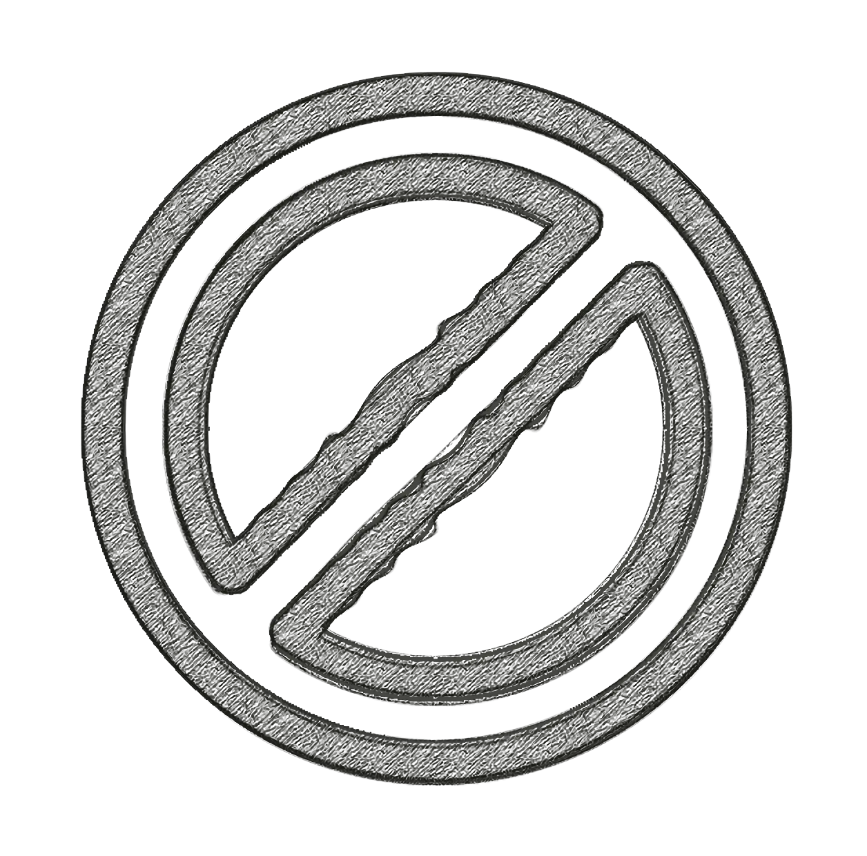No Entry Sign with Crossed Line