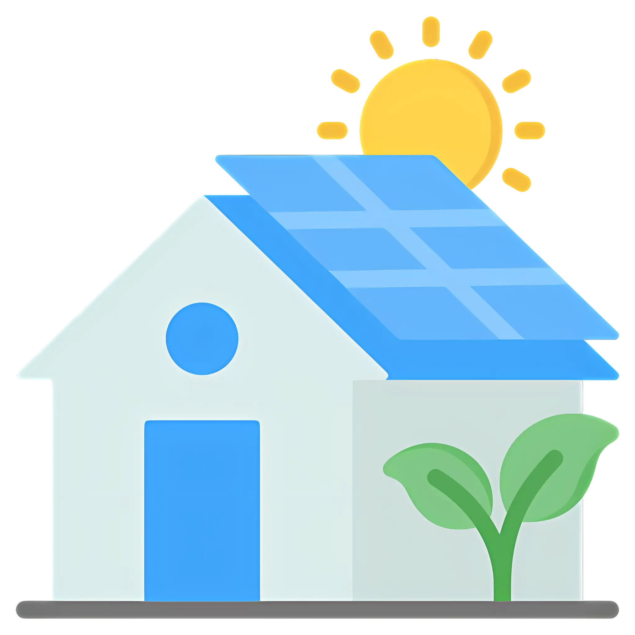 Eco-Friendly House with Solar Panels