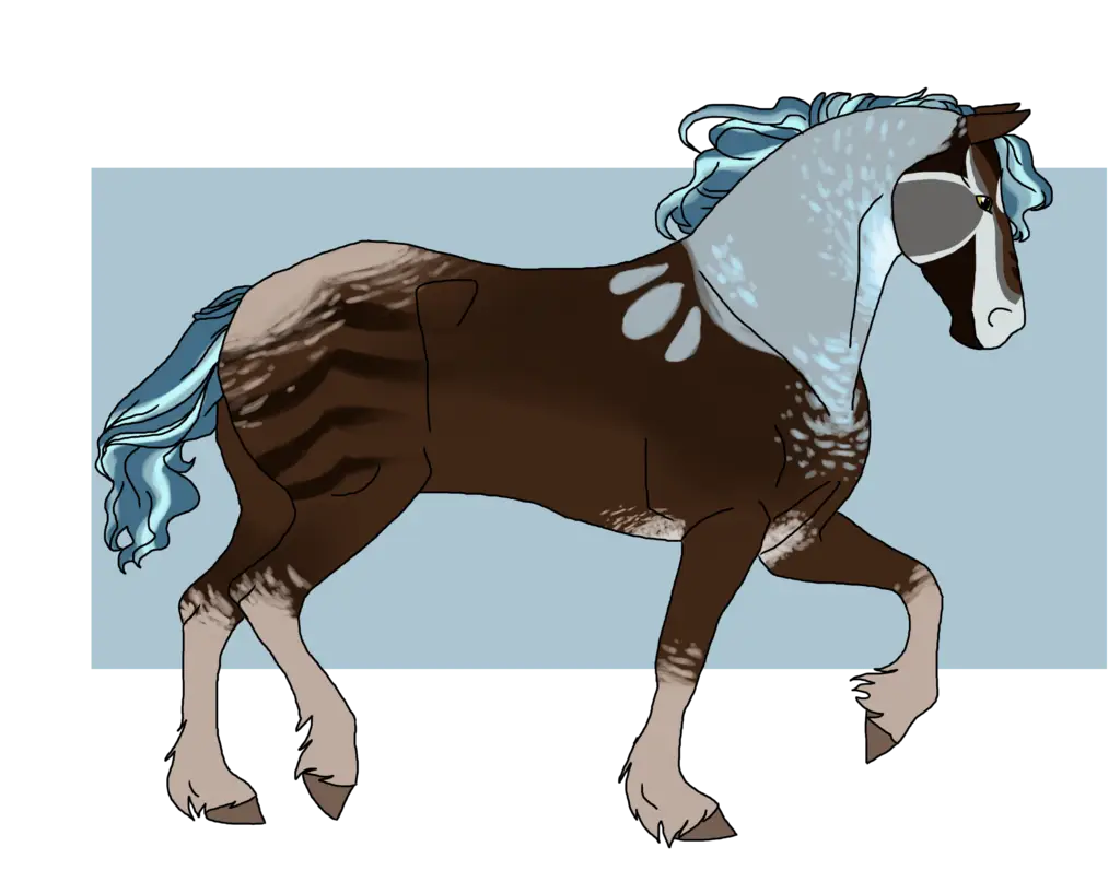 Decorated Cartoon Horse Illustration