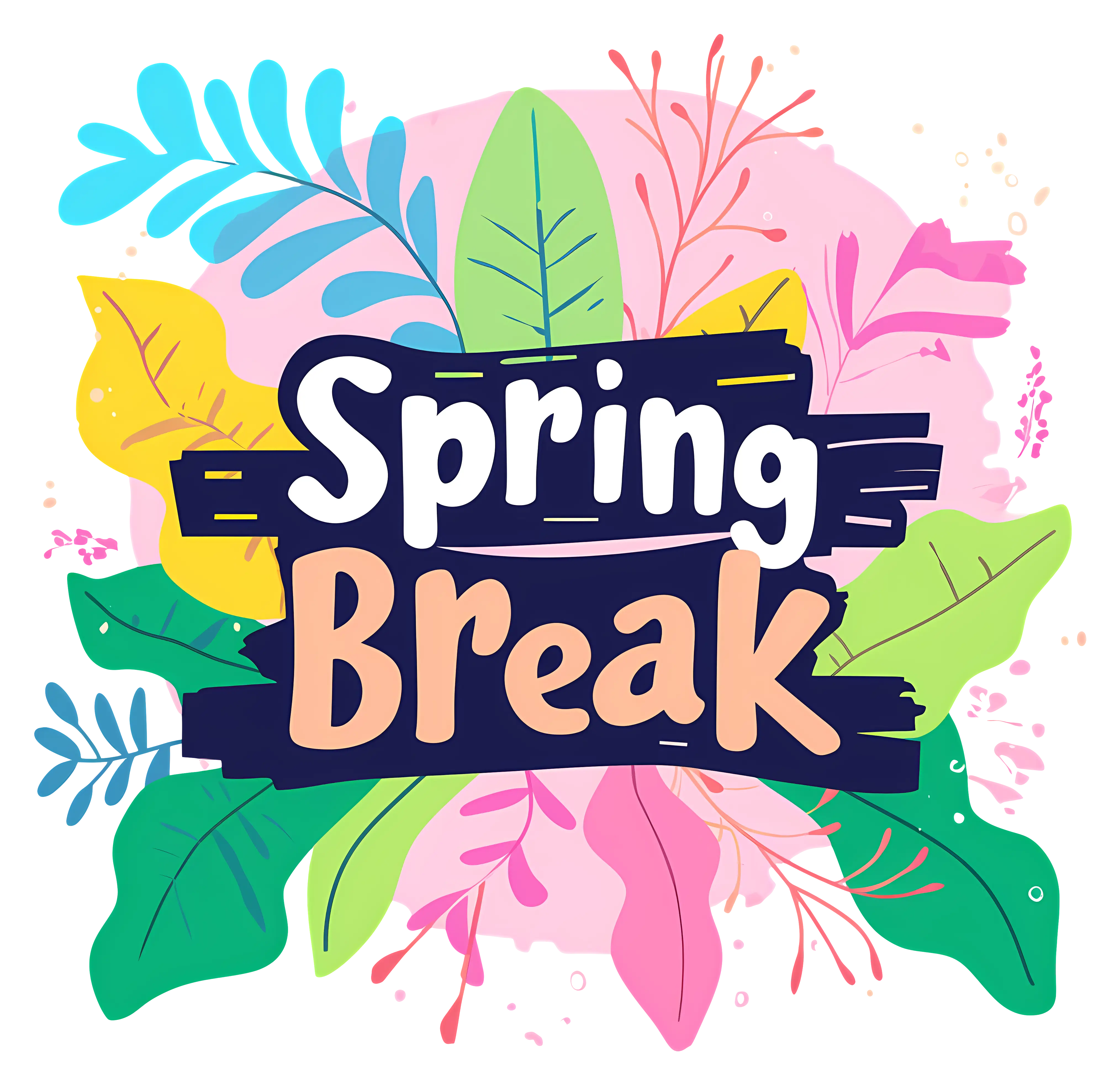 Spring Break Colorful Design