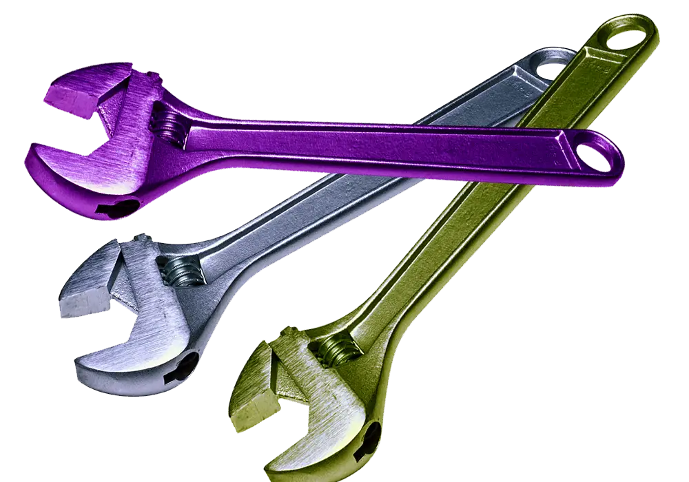Colored Adjustable Wrenches for Repairs