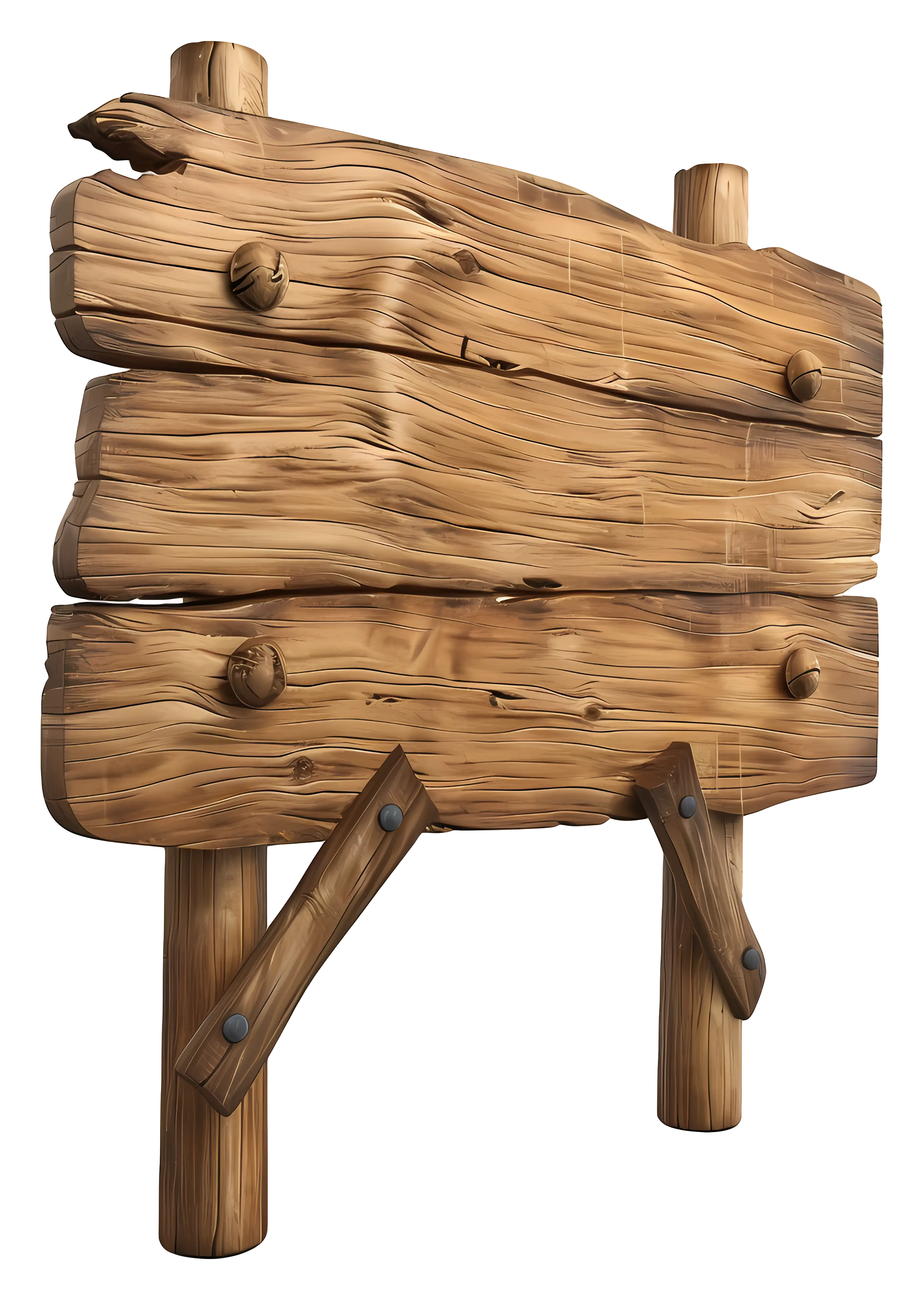 Rustic Wooden Signboard