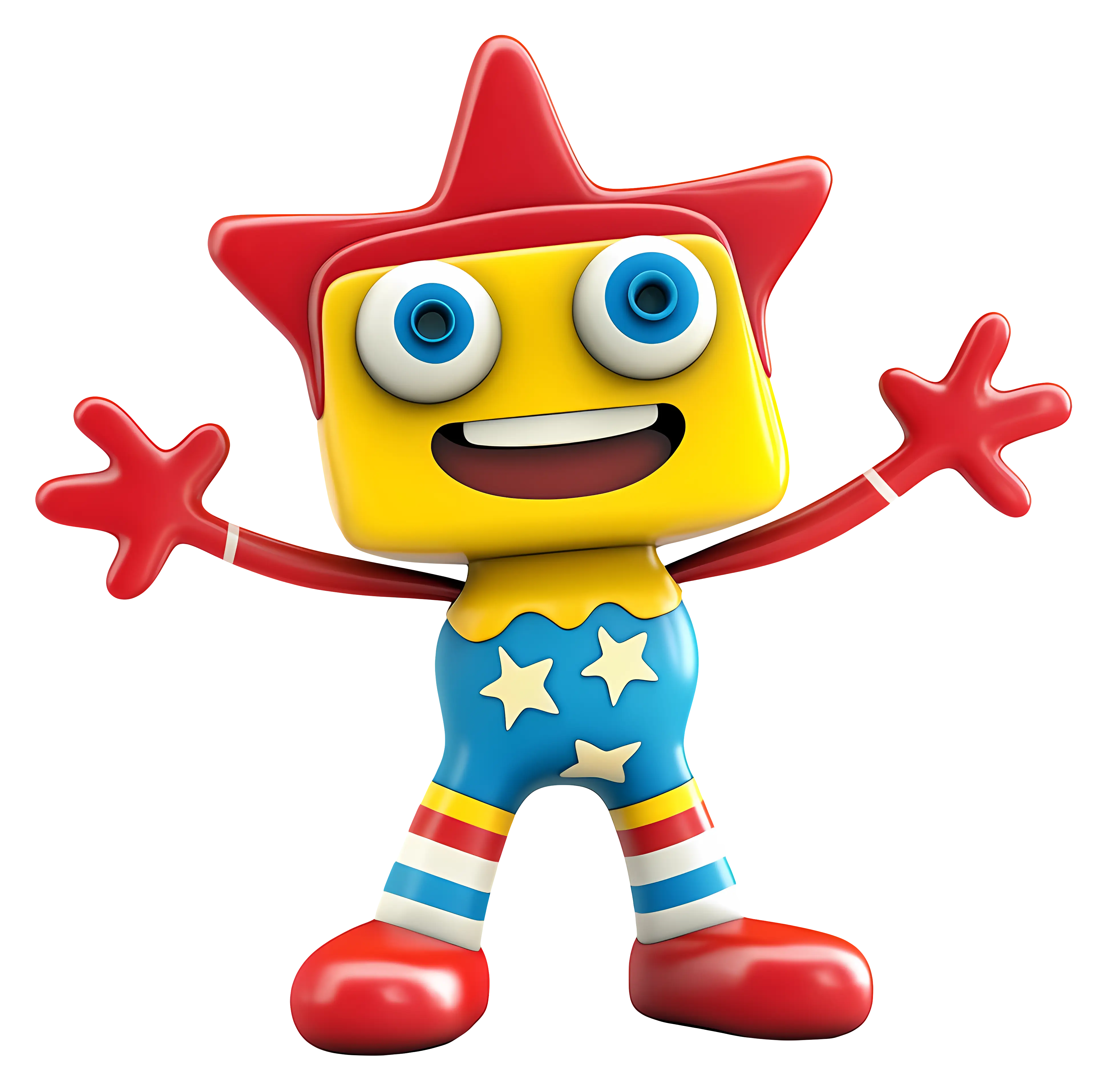 Colorful Star Cartoon Character