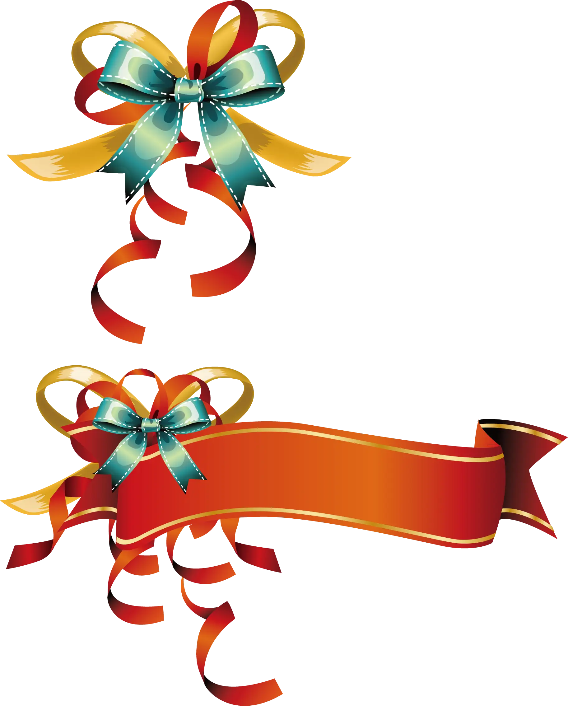 Festive Ribbons and Bows for Decoration