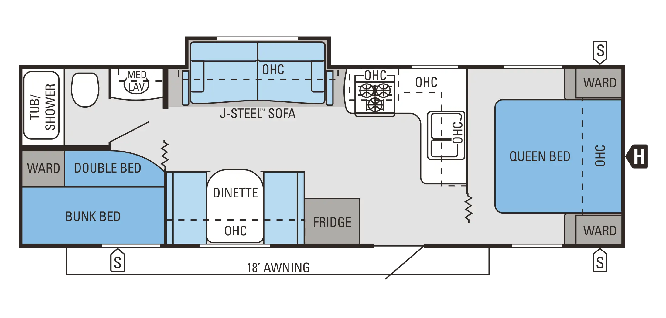 Camper Trailer Floor Plan Design